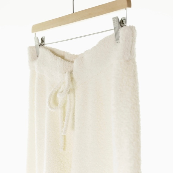 Anthropologie Daily Practice Ivory Fuzzy Teddy Bear Sweater Jogger Set Womens M - Picture 12 of 16